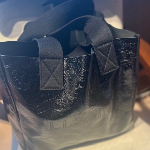 All Saints Izzy Shine Leather Tote - Picture 3 of 6